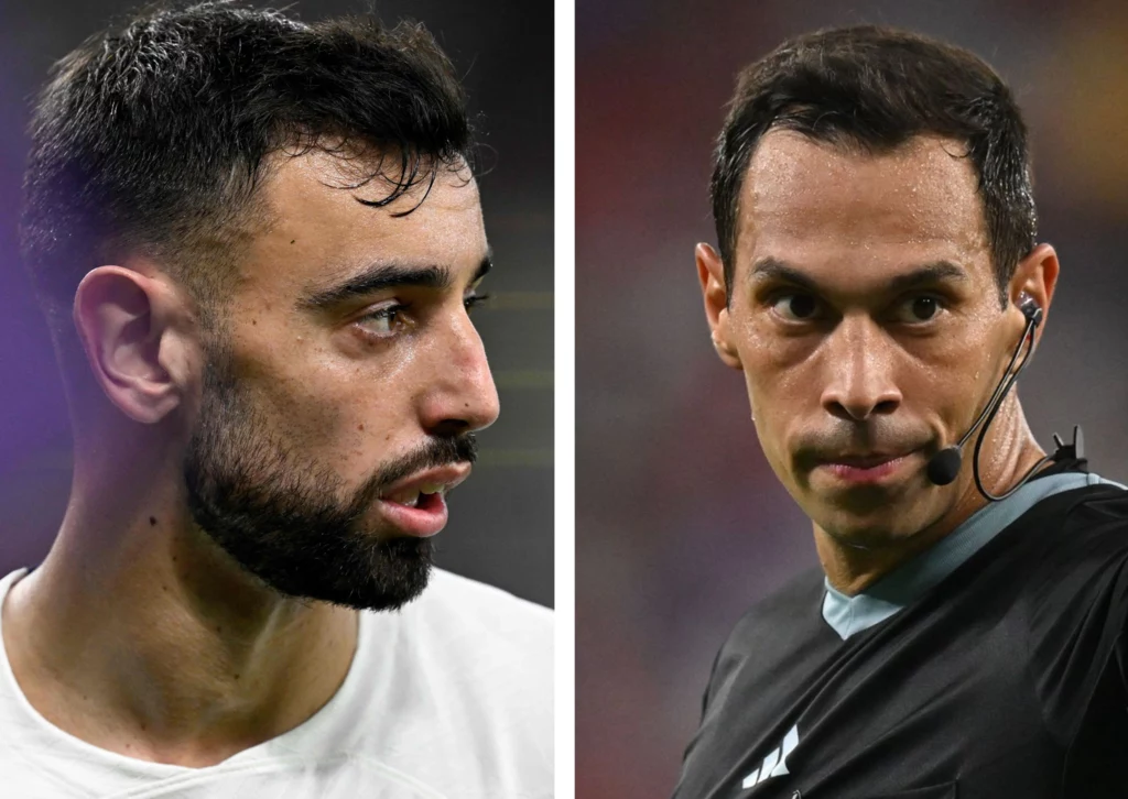 Bruno Fernandes ostro skrytykował sędziego Facundo Tello Bruno Fernandes ostro skrytykował sędziego Facundo Tello