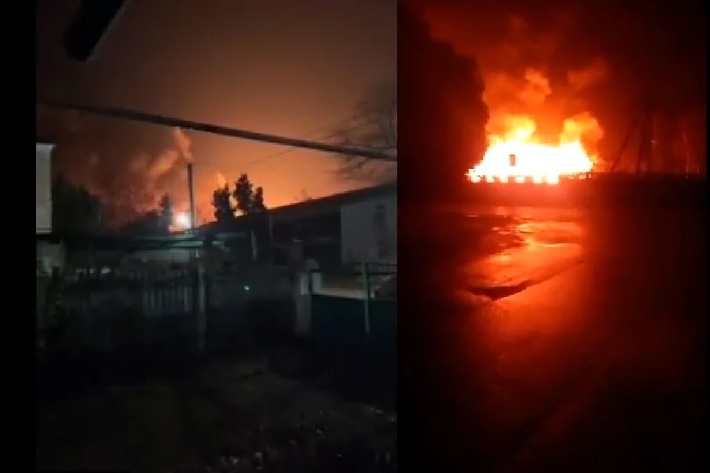 Ogień w rosyjskich koszarach. Na miejscu miało być kilkuset rosyjskich żołnierzy Ogień w rosyjskich koszarach. Na miejscu miało być kilkuset rosyjskich żołnierzy