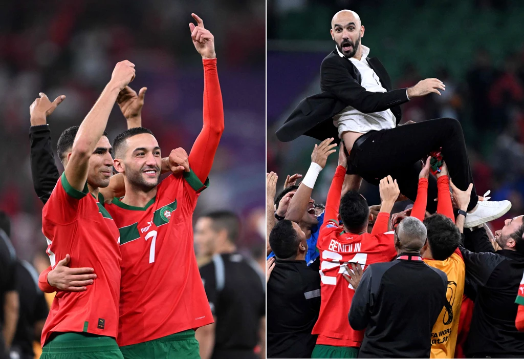 Achraf Haikimi urodził się i wychował w Hiszpanii, Hakim Ziyech - w Holandii, ich trener Walid Regragui - we Francji. Wspólnie poprowadzili Maroko do półfinału MŚ w Katarze Achraf Haikimi urodził się i wychował w Hiszpanii, Hakim Ziyech - w Holandii, ich trener Walid Regragui - we Francji. Wspólnie poprowadzili Maroko do półfinału MŚ w Katarze