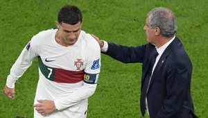Cristiano Ronaldo i selekcjoner reprezentacji Portugalii Fernando Santos 