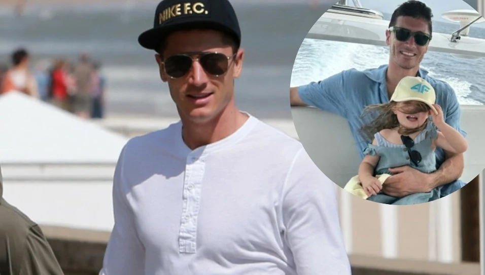 Robert Lewandowski z 2-letnią córką Laurą. Robert Lewandowski z 2-letnią córką Laurą.