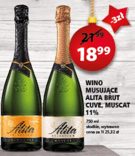 Alita Selection Muscat Wino słodkie musujące 0,75 l
