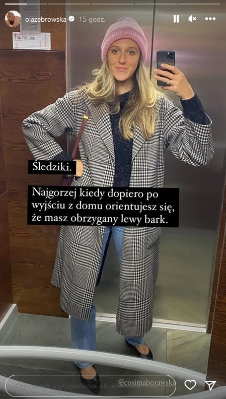 Aleksandra Żebrowska o swojej wpadce