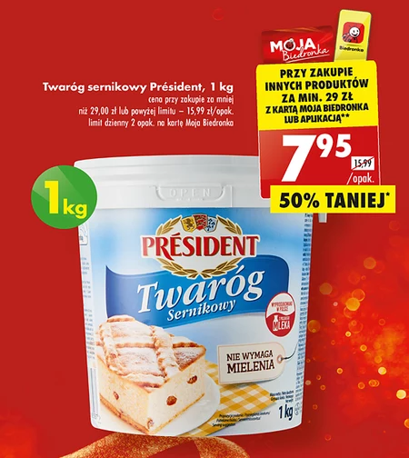 Président Twaróg sernikowy 1 kg