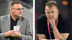 Na zdjęciu były selekcjoner reprezentacji Polski Czesław Michniewicz oraz prezes PZPN Cezary Kulesza