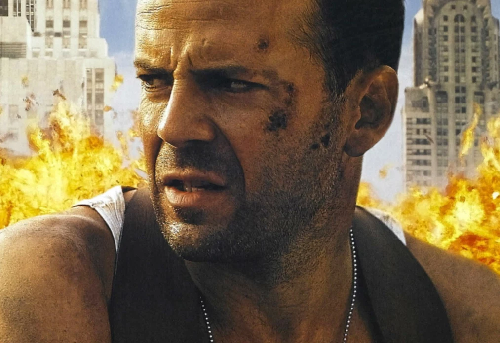 Fragment plakatu z filmu "Die Hard"