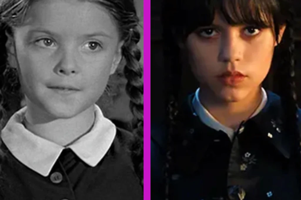 Lisa Loring i Jenna Ortega w roli Wednesday Addams (fot. Getty Images/