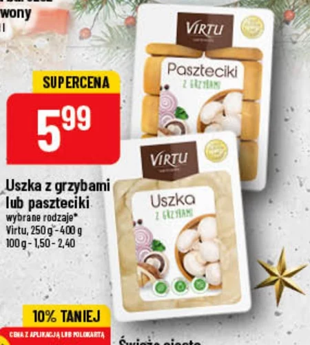 Virtu Uszka z kapustą i grzybami 400 g