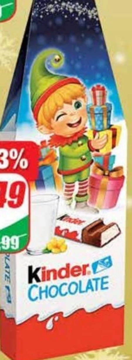 Kinder Chocolate Batonik z mlecznej czekolady z nadzieniem mlecznym 200 g (16 sztuk)