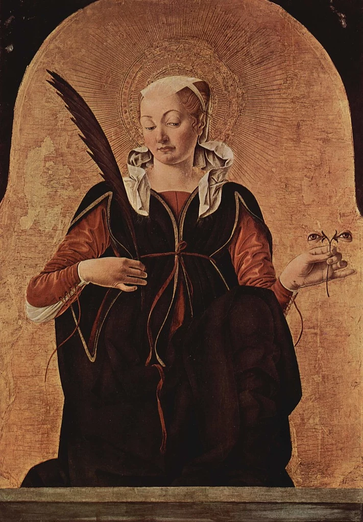 Św. Łucja z Syrakuz pędzla Francesco del Cossa/domena publiczna