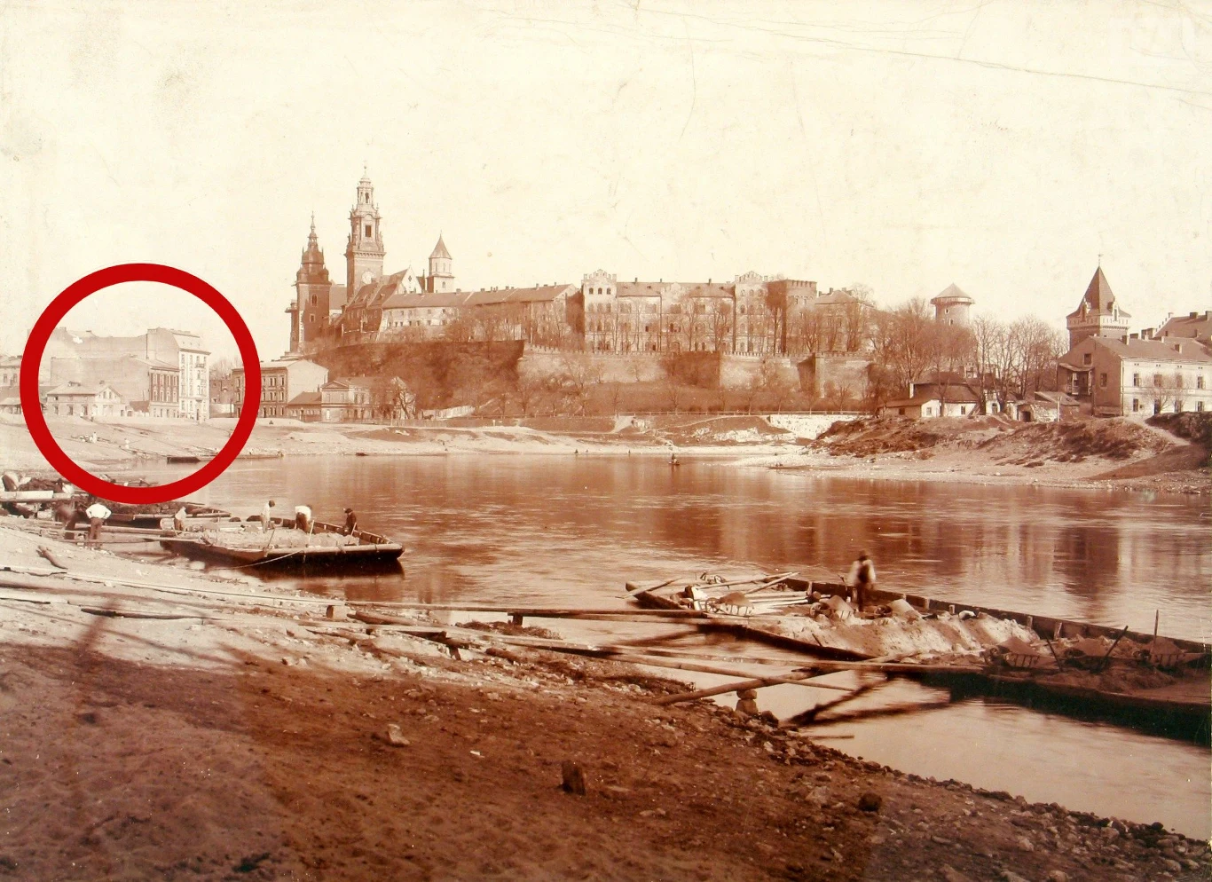Widok na Powiśle 10 w Krakowie ok. 1908 roku Widok na Powiśle 10 w Krakowie ok. 1908 roku