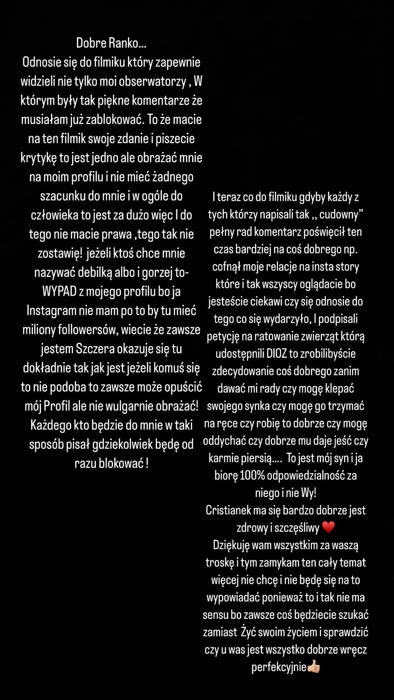 Lenka Klimentova odpowiada na krytykę internautów Lenka Klimentova odpowiada na krytykę internautów