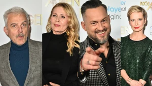 Hubert Urbański, Marcin Prokop, Grażyna Szapołowska, Magdalena Cielecka na premierze "Mojego agenta"