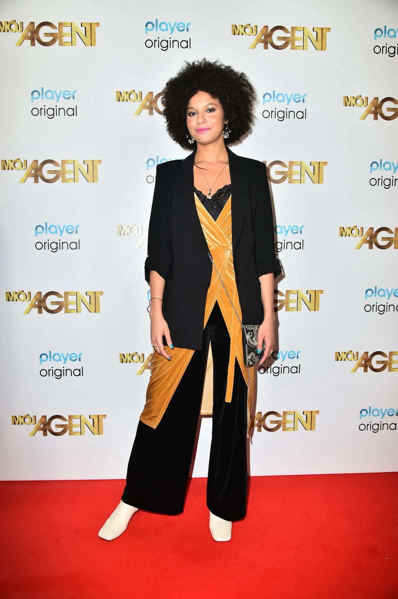 Hubert Urbański, Marcin Prokop, Grażyna Szapołowska, Magdalena Cielecka na premierze "Mojego agenta"