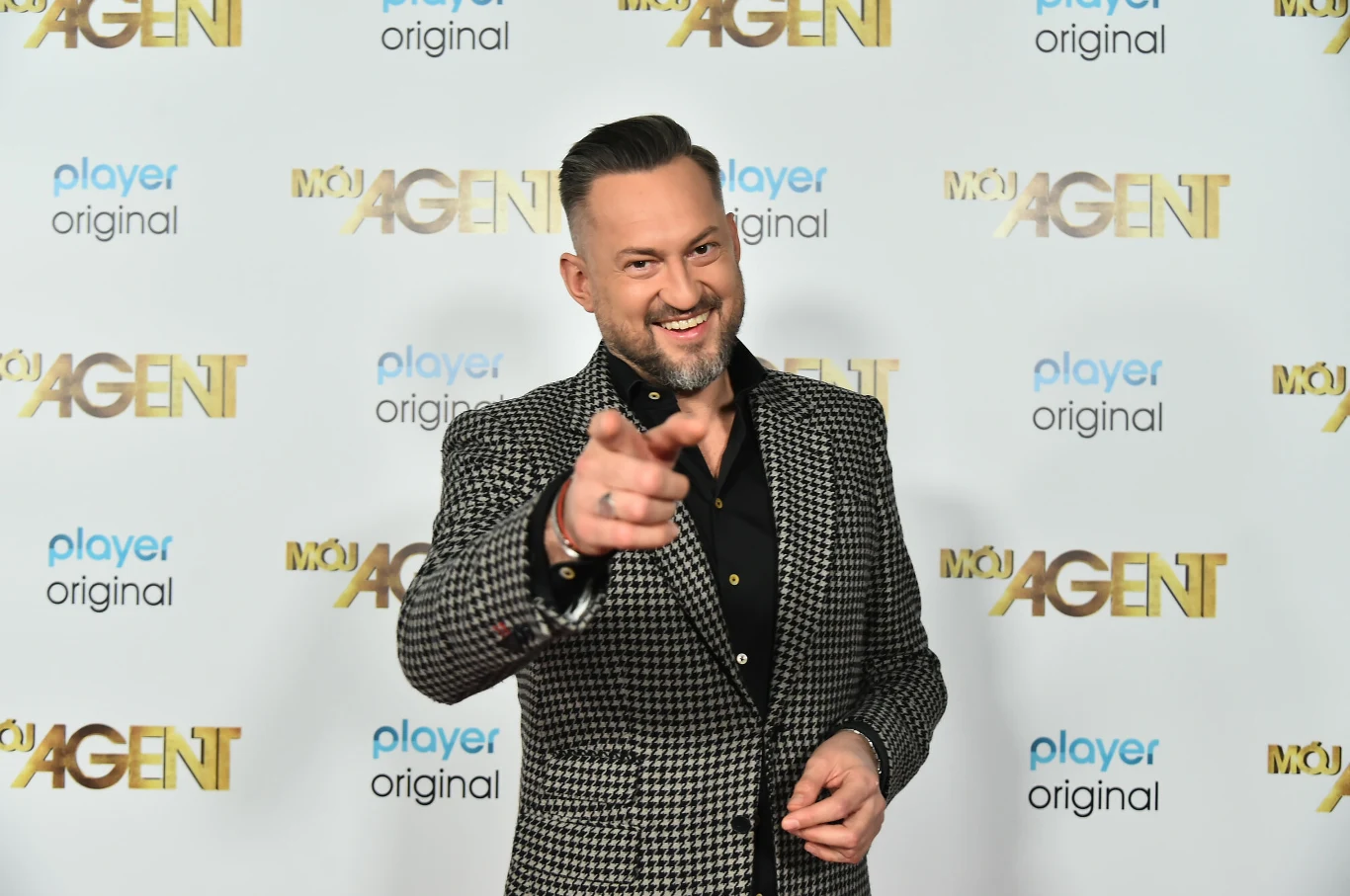 Hubert Urbański, Marcin Prokop, Grażyna Szapołowska, Magdalena Cielecka na premierze "Mojego agenta"