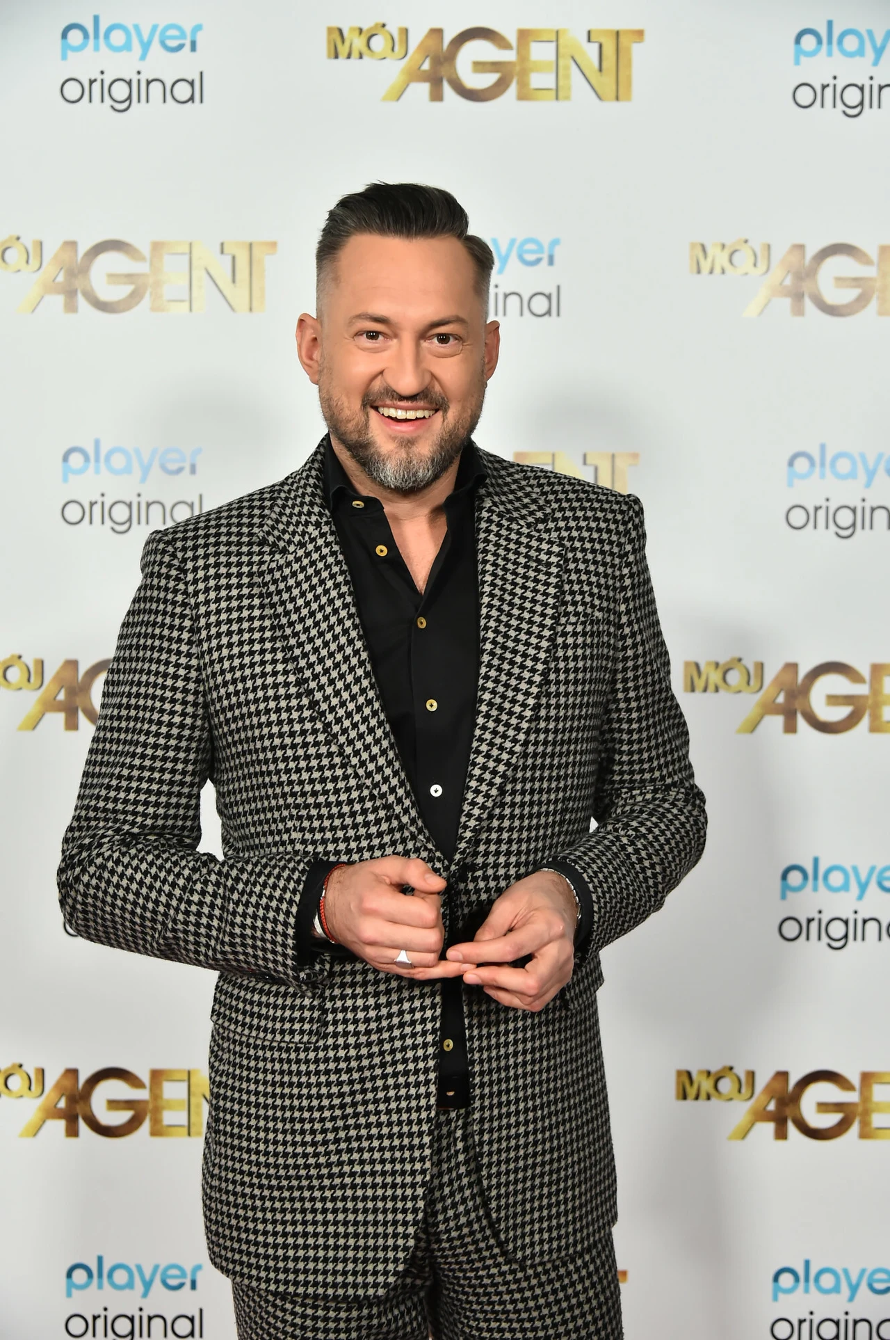 Hubert Urbański, Marcin Prokop, Grażyna Szapołowska, Magdalena Cielecka na premierze "Mojego agenta"