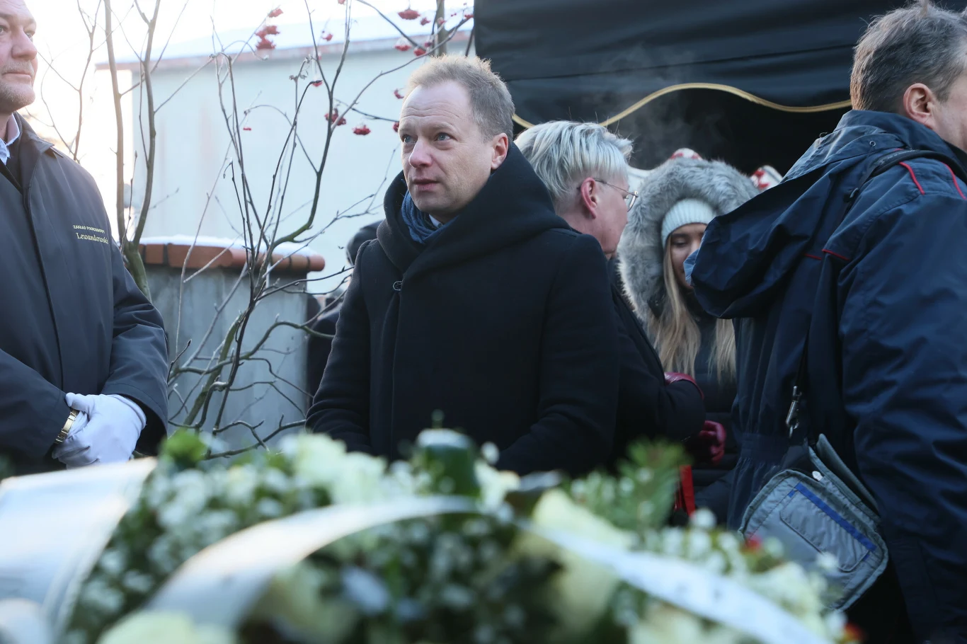 Pogrzeb Jana Nowickiego. Maciej Stuhr Pogrzeb Jana Nowickiego. Maciej Stuhr