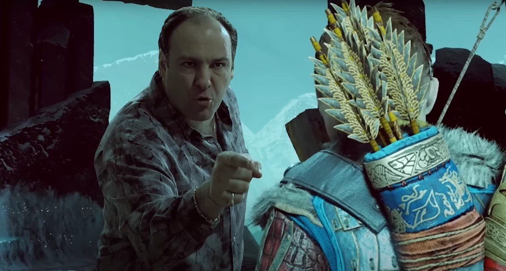 Tony Soprano w God of War. Fragment filmu umieszczonego w serwisie YouTube @eli_handle_b․wav
