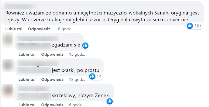 Sanah oceniona przez graczy na Facebooku