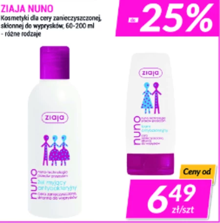 Ziaja Nuno Żel myjący normalizujący 200 ml