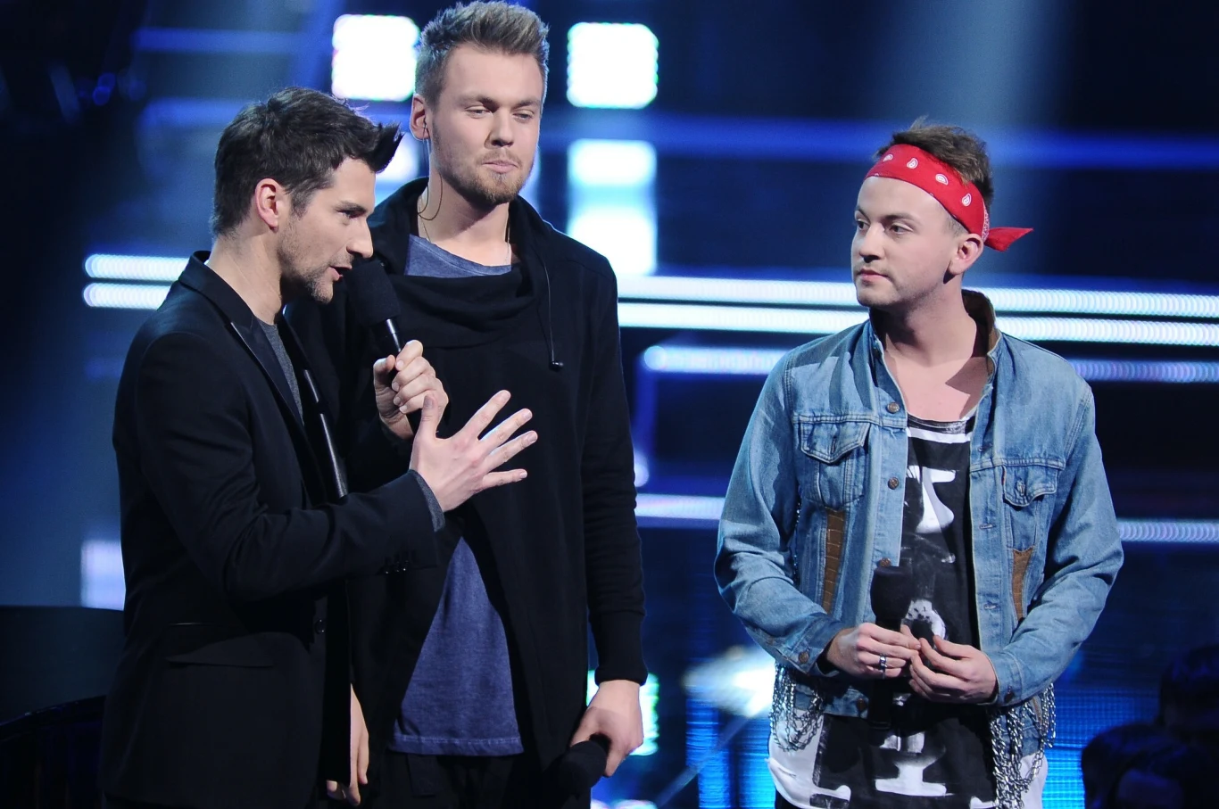 Michał Grobelny obok Tomasza Kammela i Arka Kłusowskiego Michał Grobelny obok Tomasza Kammela i Arka Kłusowskiego