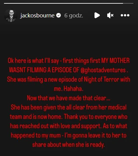 Jack Osbourne poinformował o stanie Sharon Osbourne w relacji na Instagramie