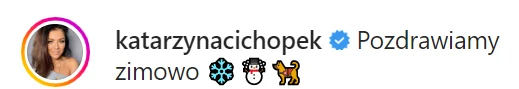 Katarzyna Cichopek na Instagramie: "Pozdrawiamy zimowo"