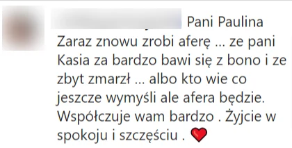 Komentarze pod zdjęciem Katarzyny Cichopek