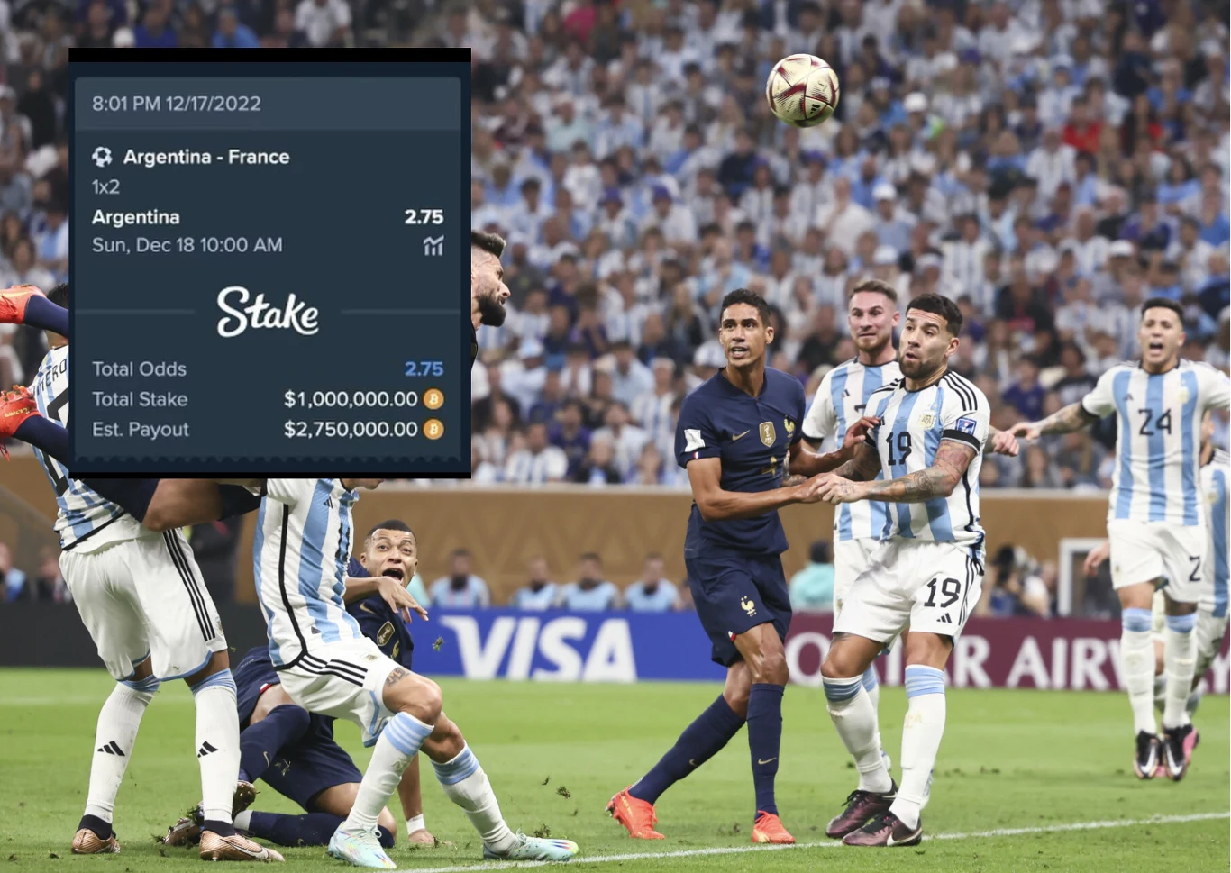 Argentyna - Francja: Drake stracił milion dolarów Argentyna - Francja: Drake stracił milion dolarów