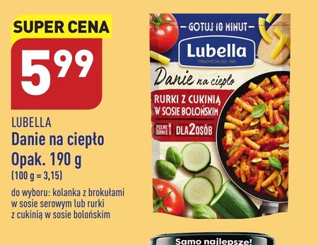 Lubella Danie na ciepło rurki z cukinią w sosie bolońskim 190 g