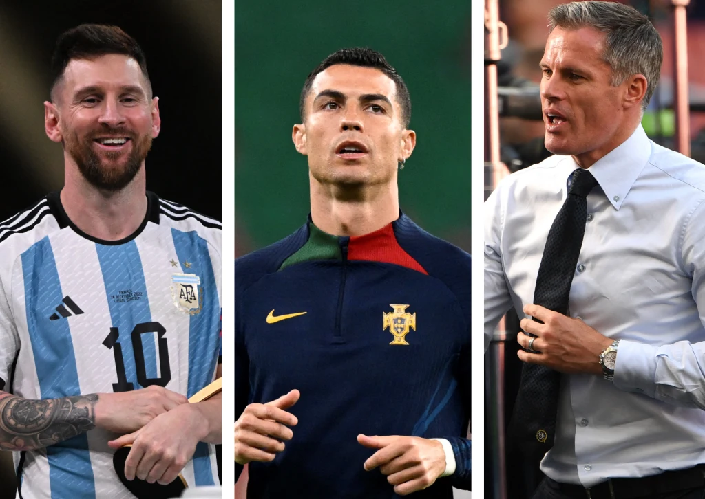 MŚ Katar 2022. Jamie Carragher postawił Leo Messiego wyżej od (prawdopodobnie) Cristiano Ronaldo w swojej tabeli najwybitniejszych piłkarzy w dziejach MŚ Katar 2022. Jamie Carragher postawił Leo Messiego wyżej od (prawdopodobnie) Cristiano Ronaldo w swojej tabeli najwybitniejszych piłkarzy w dziejach