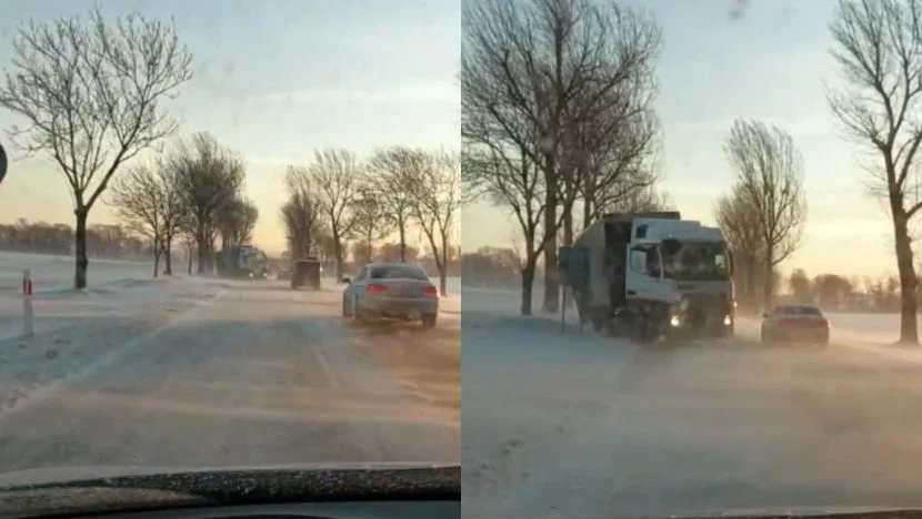 Ciężarówki nie mogą wyjechać na wzniesienia