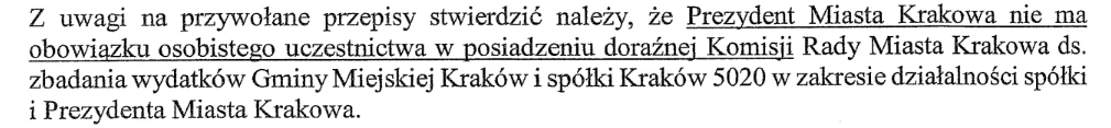 Fragment pisma przygotowany przez urzędowych prawników Fragment pisma przygotowany przez urzędowych prawników