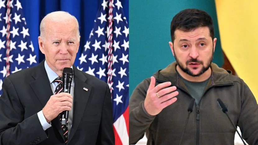 Joe Biden i Wołodymyr Zełenski Joe Biden i Wołodymyr Zełenski