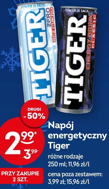 Tiger Gazowany napój energetyzujący o smaku mojito 250 ml