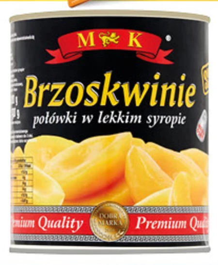 MK Brzoskwinie połówki w lekkim syropie 820 g