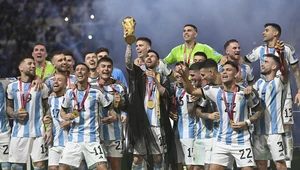 Leo Messi celebruje zwycięstwo na mundialu