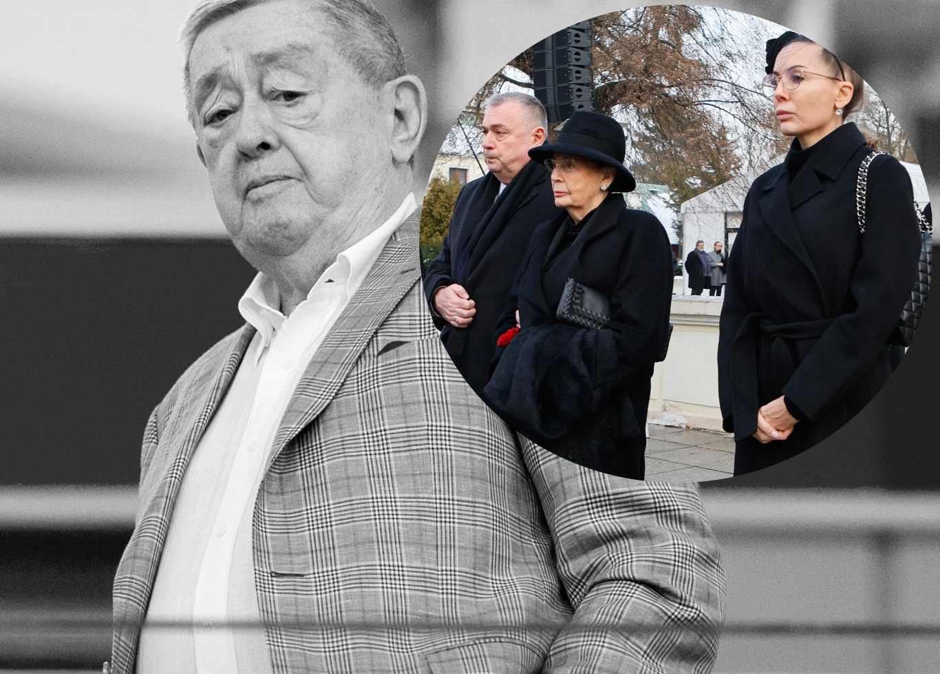 Mariusz Walter i pogrążona w żałobie rodzina Mariusz Walter i pogrążona w żałobie rodzina