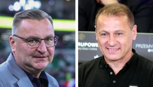 Piotr Świerczewski (z prawej) broni Czesława Michniewicza