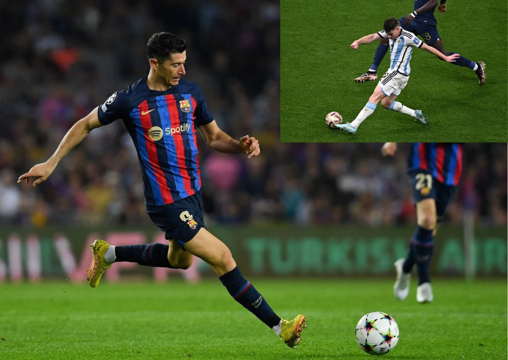 Robert Lewandowski i Julian Alvarez Robert Lewandowski i Julian Alvarez