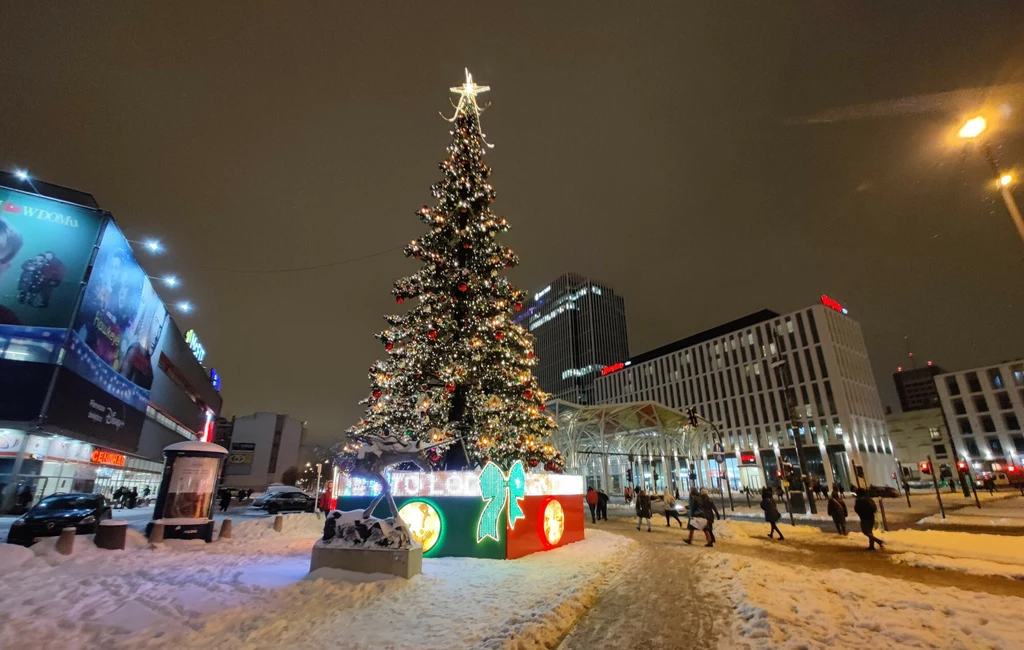 Dekoracje świąteczne na ul. Piotrkowskiej w Łodzi