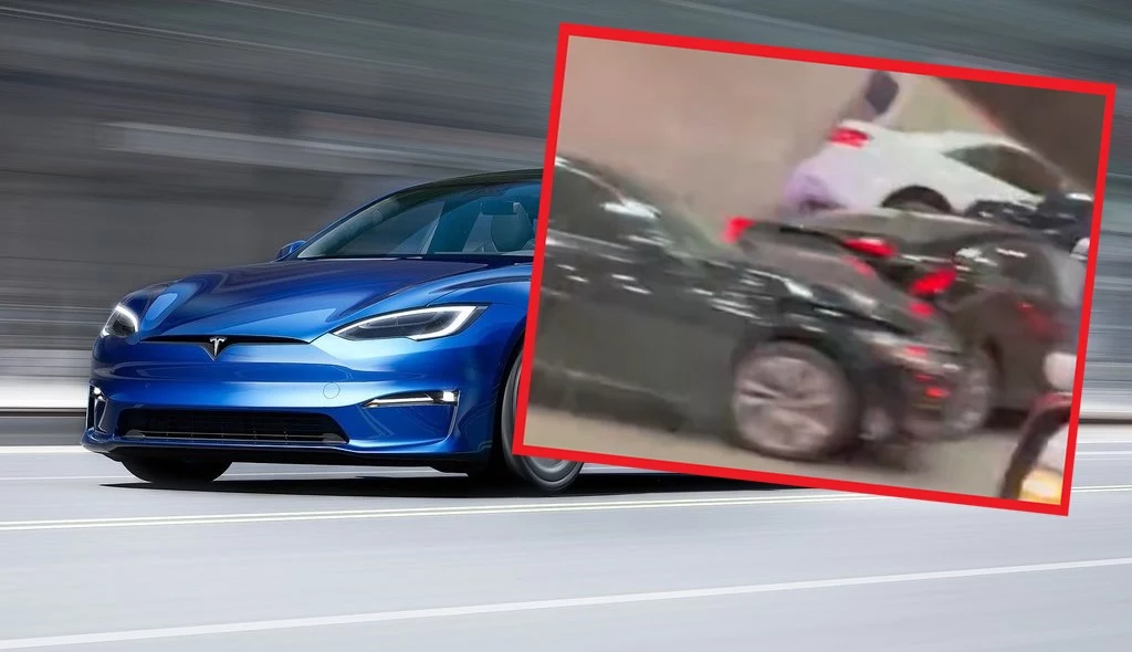 Tesla Model S miała doprowadzić do karambolu będąc w trybie autonomicznym