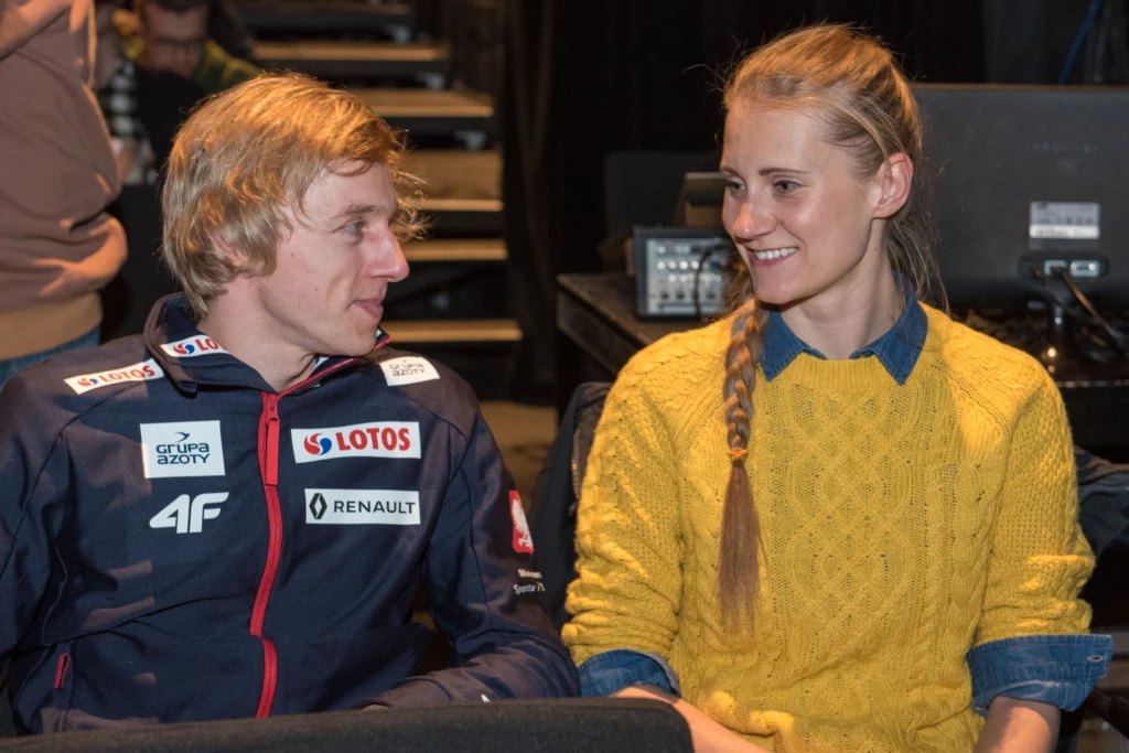 Dawid Kubacki  z żoną Martą