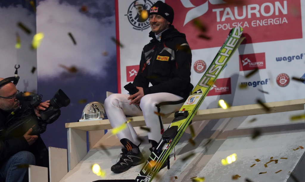 Adam Małysz podczas swego pożegnania w 2011 roku Adam Małysz podczas swego pożegnania w 2011 roku