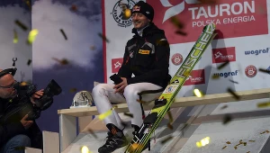 Adam Małysz podczas swego pożegnania w 2011 roku