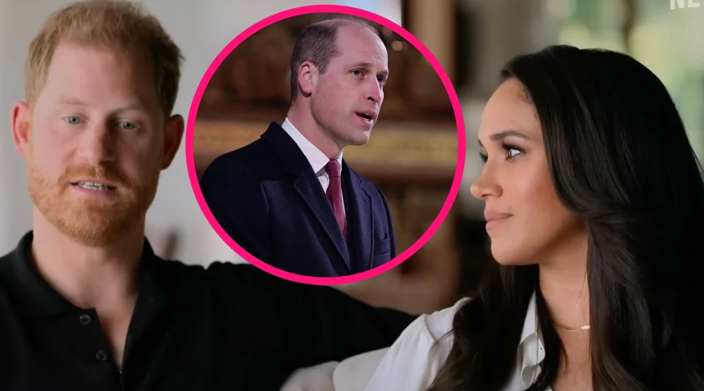 Książę Harry, książę William i Meghan Markle