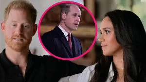 Książę Harry, książę William i Meghan Markle