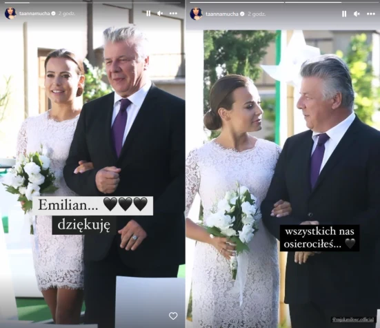 Anna Mucha żegna Emiliana Kamińskiego /@taannamucha Anna Mucha żegna Emiliana Kamińskiego /@taannamucha