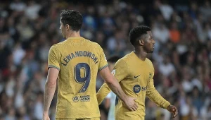 Robert Lewandowski i Ansu Fati