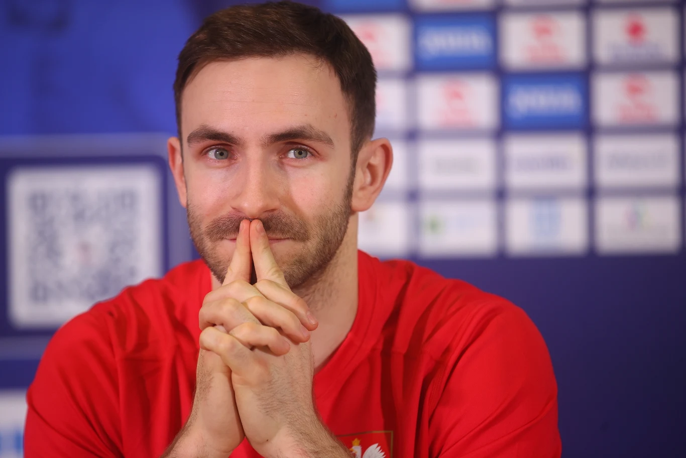 Arkadiusz Moryto podczas wtorkowej konferencji przed 4Nations Cup